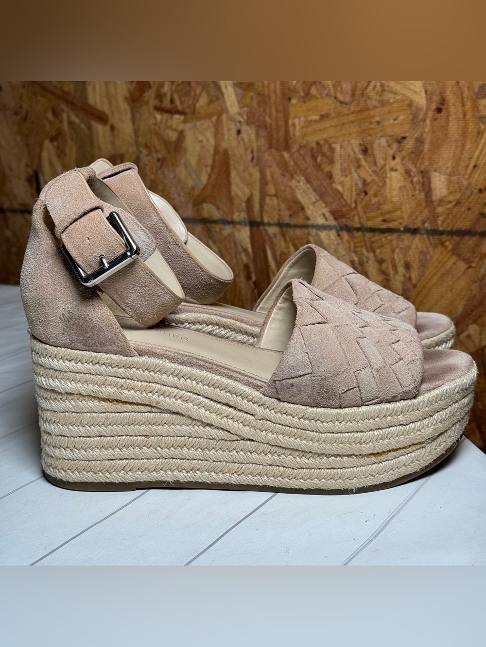 Marc Fisher Espadrille Platform Sandal Wedges Buckle Strap Boho Chic Summer 8.5M